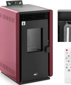 Piec piecyk kominek na pellet wolnostojący z pilotem 50-150 m3 6000 W