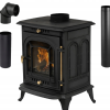 Piec na drewno EKO wolnostojący 7kW żeliwny piecyk koza zestaw ECODESIGN