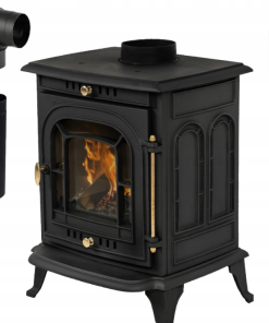 Piec na drewno EKO wolnostojący 7kW żeliwny piecyk koza zestaw ECODESIGN