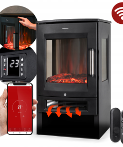 Kominek elektryczny z funkcją grzewczą WIFI 74,5 x 44 x 34,5 cm + PILOT